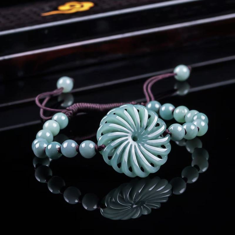 Bracelets - Natural Jadeite A-grade Fortune-Bringing , Genuine