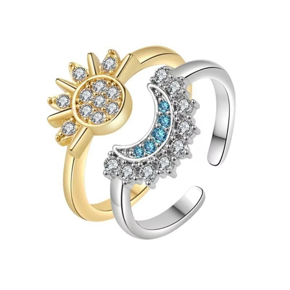 Magnetic Couple Matching Necklaces - Stainless Steel Sun Moon 2Pcs Set