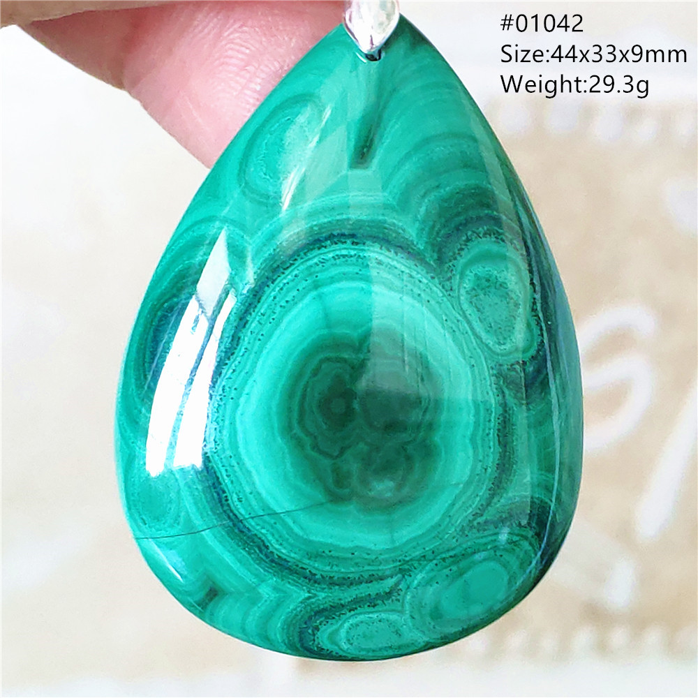 Natural Green Malachite Chryso - 925 Sterling Silver Chain Necklace Men ulasan dan harga