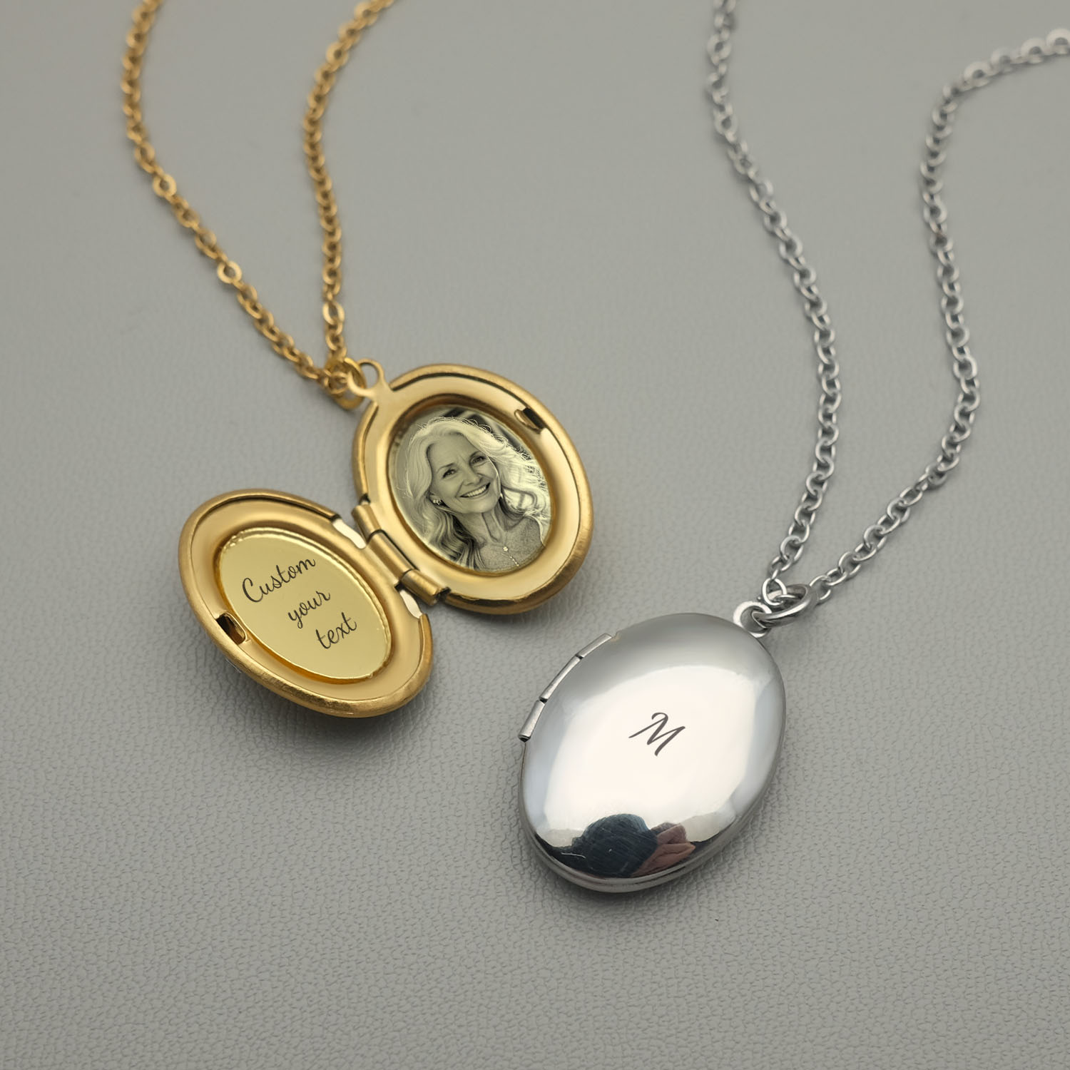 Personalized Locket Necklace C - Custom Name Necklace Stainless Steel ulasan dan harga