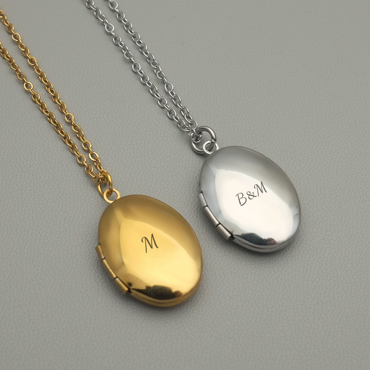 Personalized Locket Necklace C - Custom Name Necklace Stainless Steel ulasan dan harga
