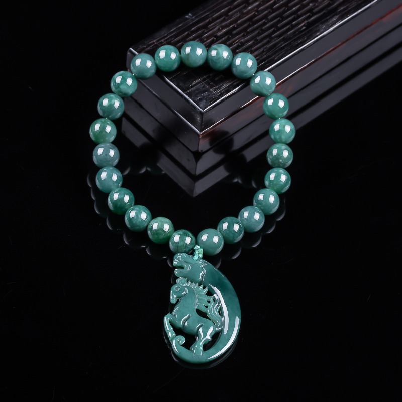 Natural Jadeite Blue Water Zod - Bracelets ulasan dan harga