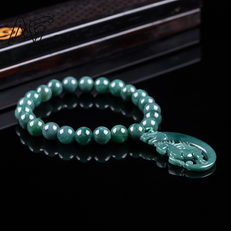 Natural Jadeite Blue Water Zod - Bracelets ulasan dan harga