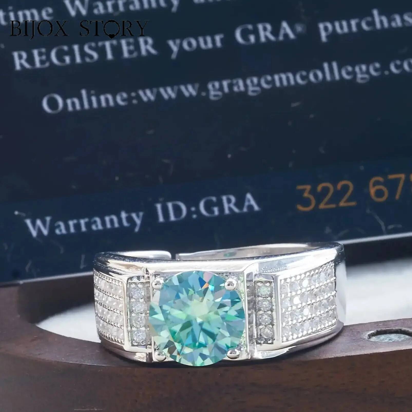1 carat natural blue color moi - Moissanite Engagement Ring 1 Carat ulasan dan harga