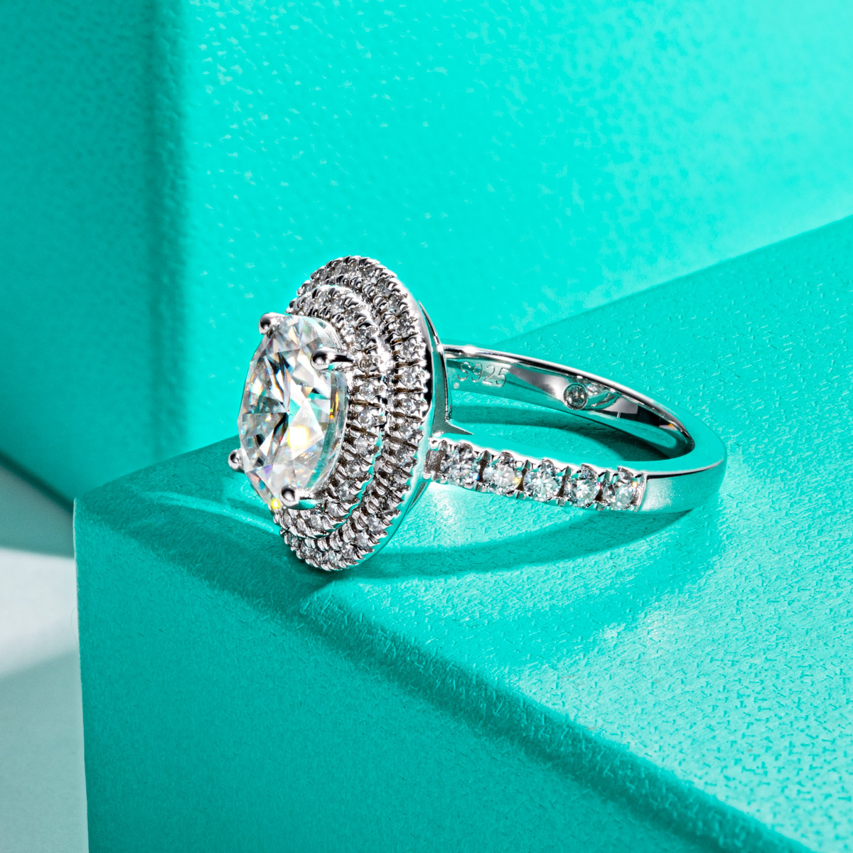 AnuJewel 3ct Oval Cut Moissani - Moissanite Engagement Ring 1 Carat ulasan dan harga