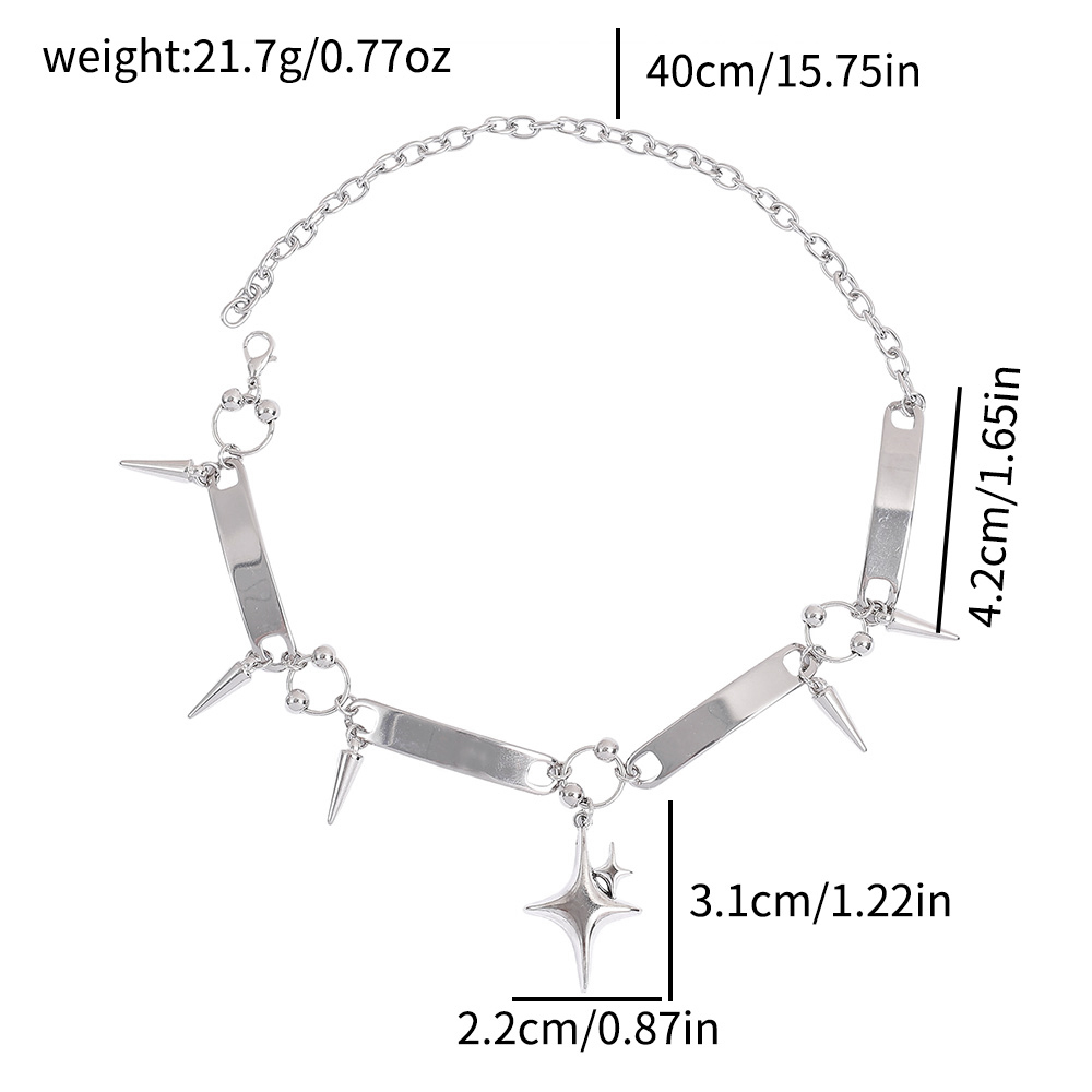 Punk Star Riveted Choker,Rock  - Goth Punk Spike Choker ulasan dan harga