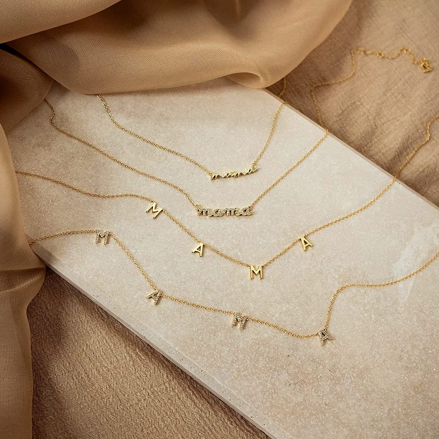 GD Wholesale Elegant Gift Tarn - Initial Letter Necklace 18K Gold ulasan dan harga