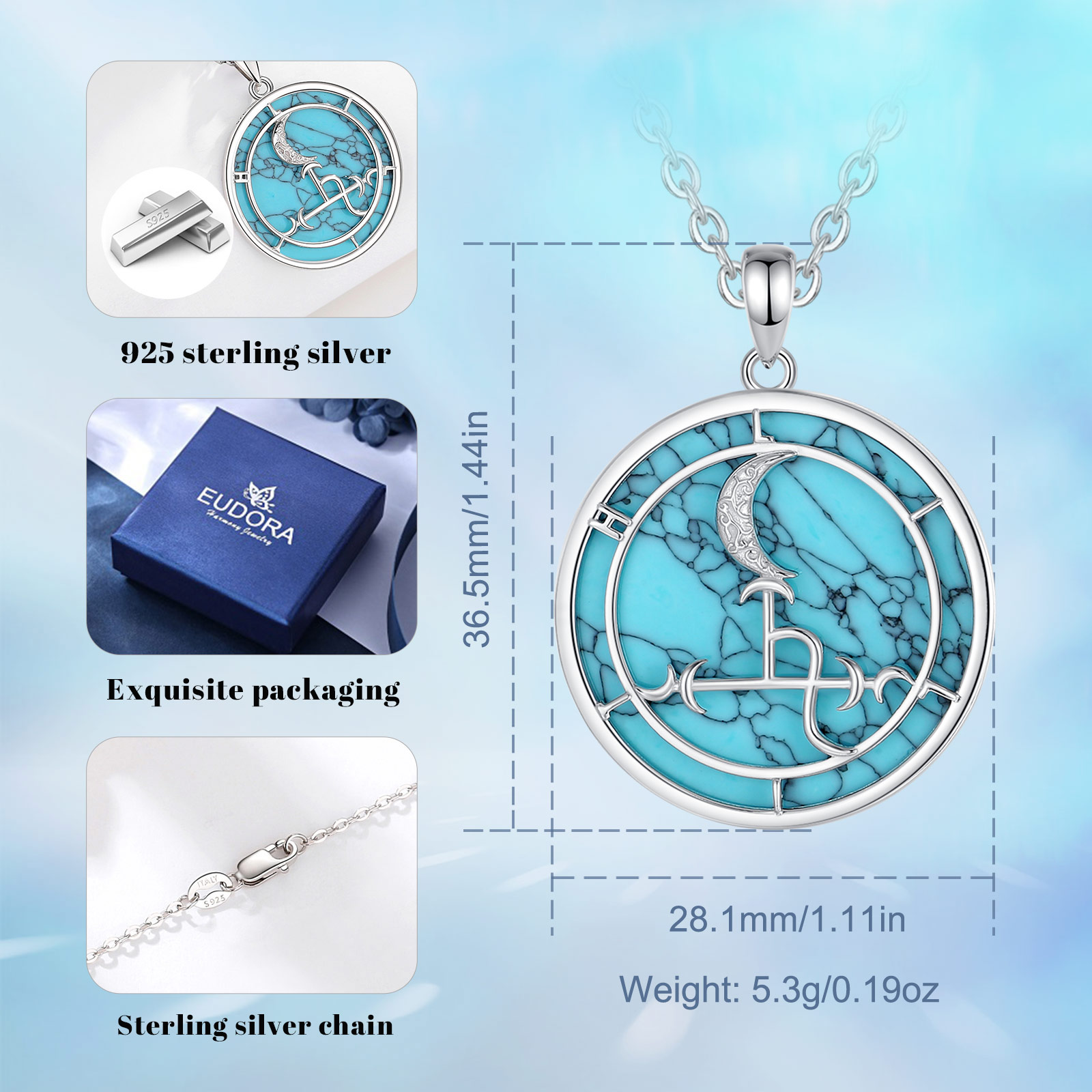 Eudora 925 Sterling Silver Lil - 925 Sterling Silver Chain Necklace Men ulasan dan harga