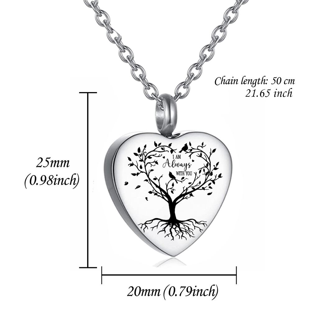 3 Styles Stainless Steel Urn N - Heart Locket Necklace Photo ulasan dan harga