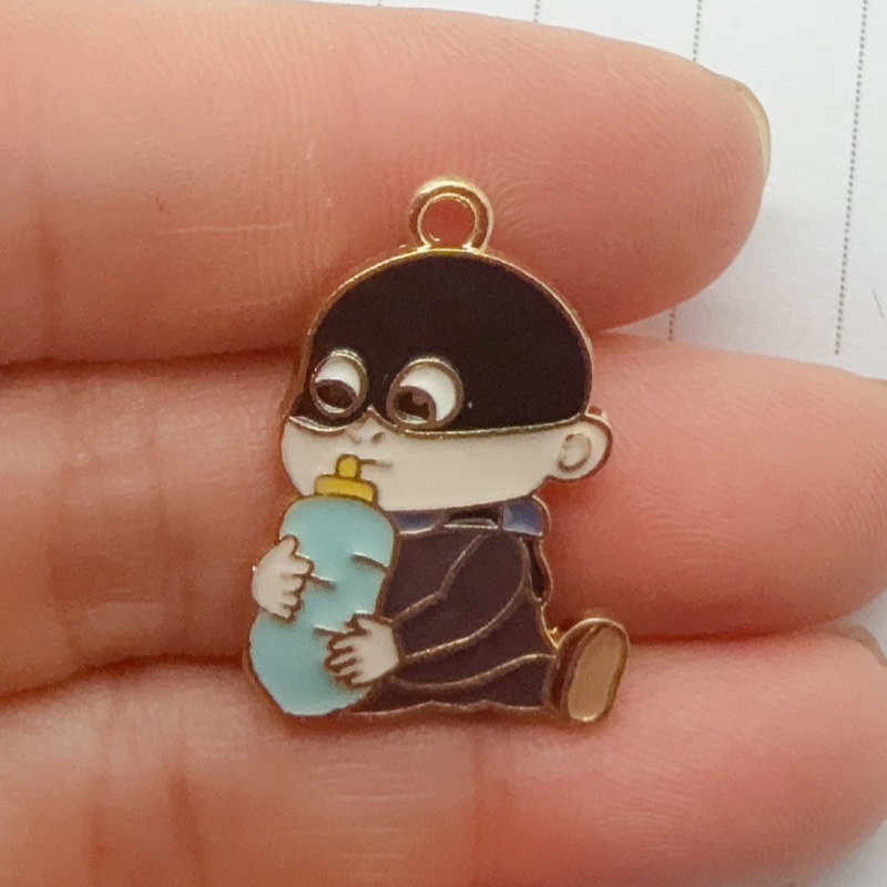 10pcs alloy drip oil cartoon p - Earrings ulasan dan harga