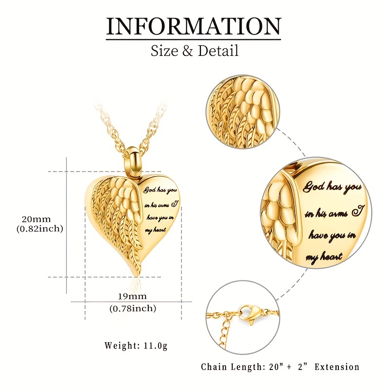 Love Heart Urn Necklace for As - Heart Locket Necklace Photo ulasan dan harga