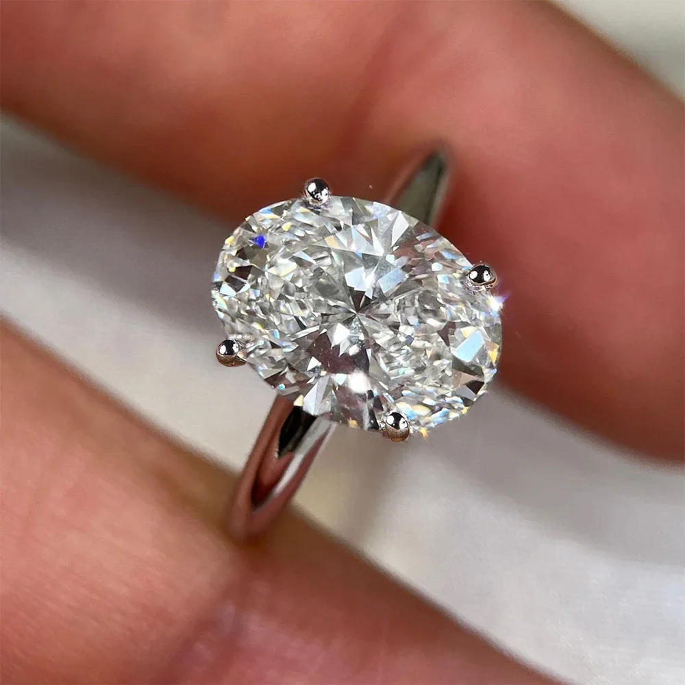 1/2/3 Carat Oval Cut Moissanit - Moissanite Engagement Ring 1 Carat ulasan dan harga