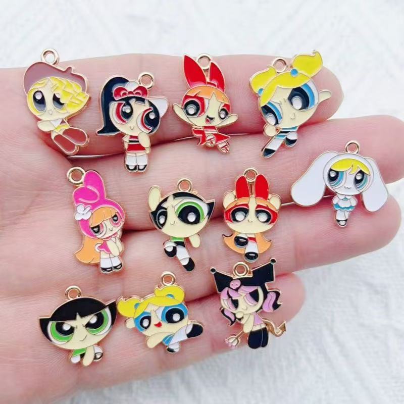 10pcs Alloy Oil-Dripping Carto - Earrings ulasan dan harga