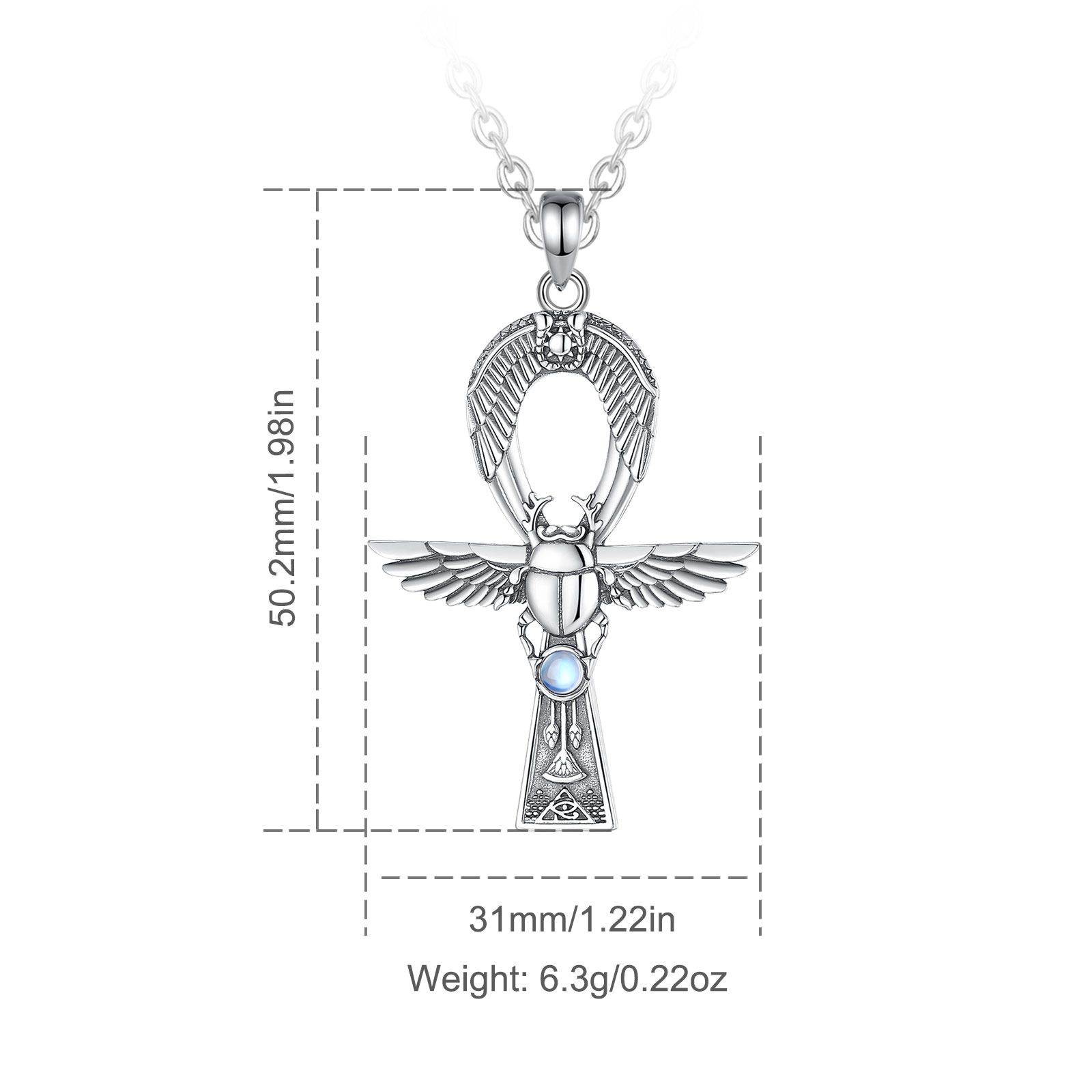 Eudora 925 Sterling Silver Anc - 925 Sterling Silver Chain Necklace Men ulasan dan harga