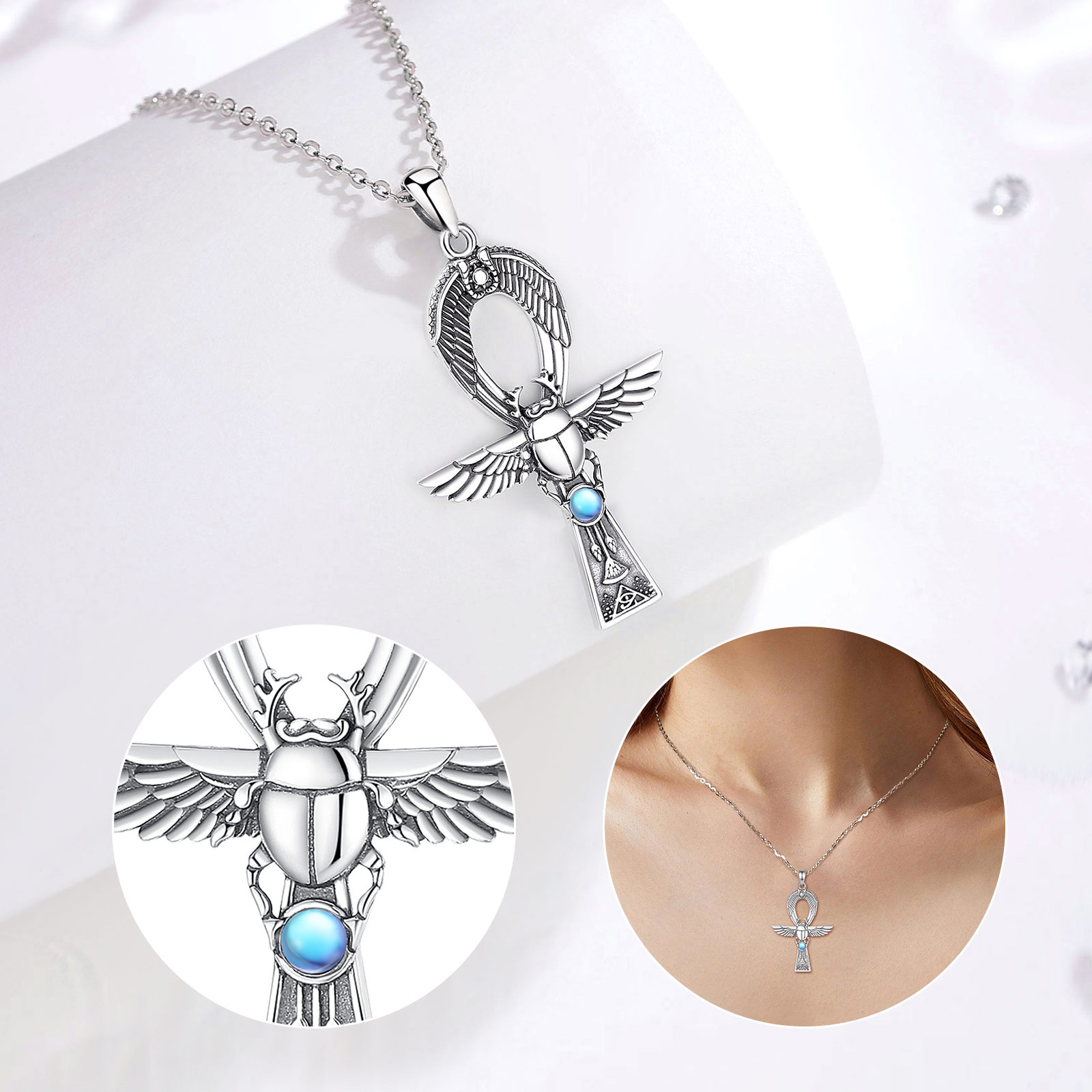 Eudora 925 Sterling Silver Anc - 925 Sterling Silver Chain Necklace Men ulasan dan harga