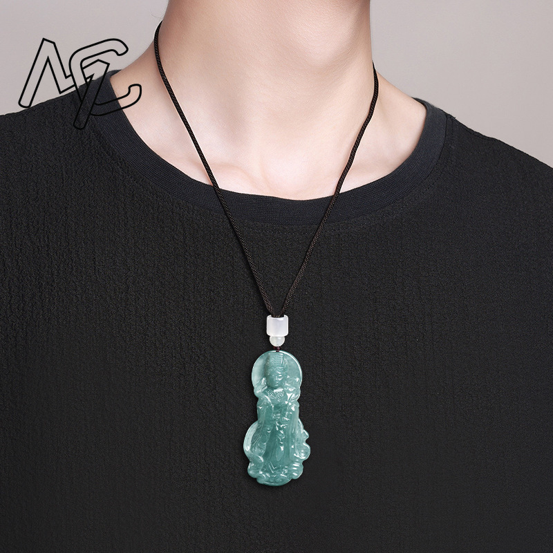Natural Real Emerald Blue Wate - Necklaces ulasan dan harga
