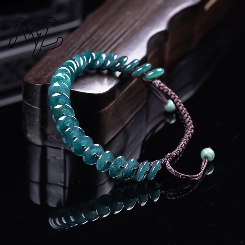 Natural Real Emerald Blue Wate - Bracelets ulasan dan harga