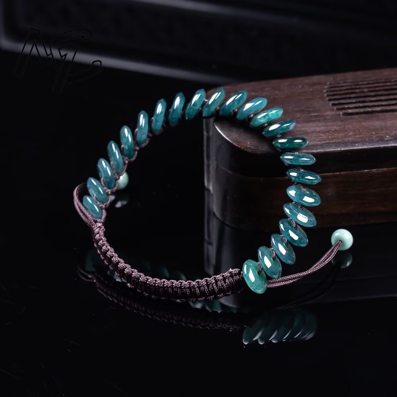 Natural Real Emerald Blue Wate - Bracelets ulasan dan harga