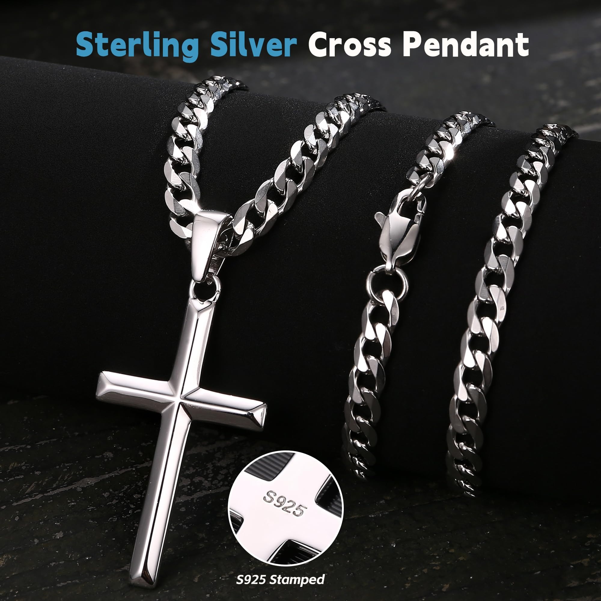 Fansilver 925 Sterling Silver  - 925 Sterling Silver Chain Necklace Men ulasan dan harga