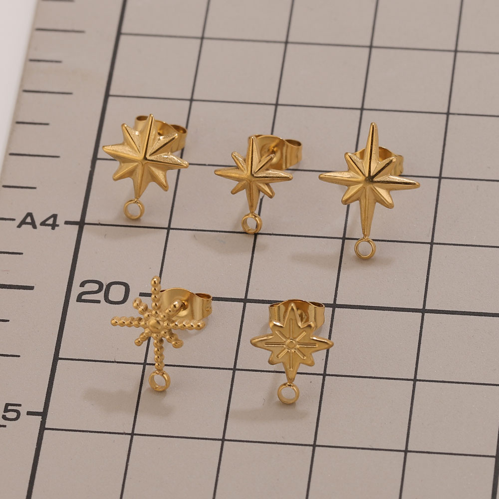 6pcs Stainless Steel Star Earr - Body Jewelry ulasan dan harga