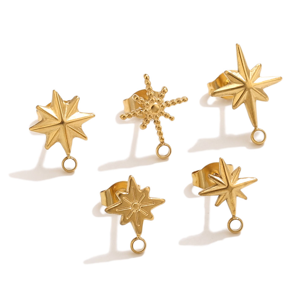 6pcs Stainless Steel Star Earr - Body Jewelry ulasan dan harga