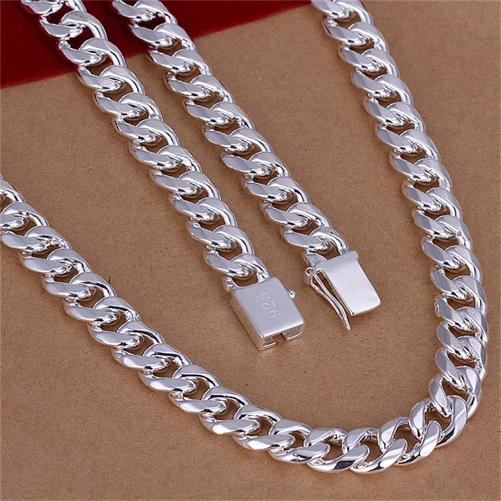 20-24inch 925 Sterling Silver  - 925 Sterling Silver Chain Necklace Men ulasan dan harga
