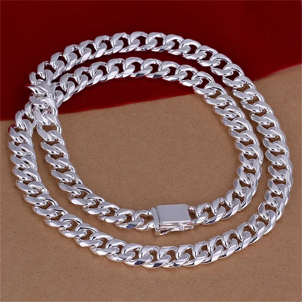 20-24inch 925 Sterling Silver  - 925 Sterling Silver Chain Necklace Men ulasan dan harga
