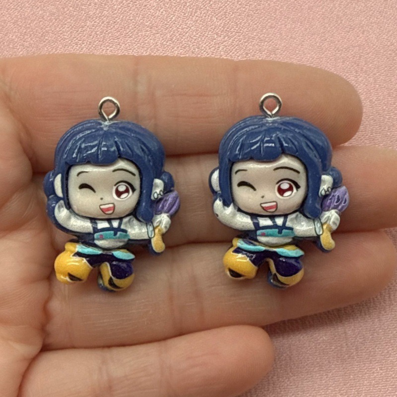 10pcs resin cartoon pendant, D - Earrings ulasan dan harga