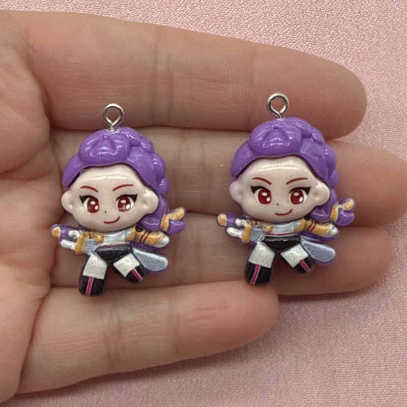 10pcs resin cartoon pendant, D - Earrings ulasan dan harga