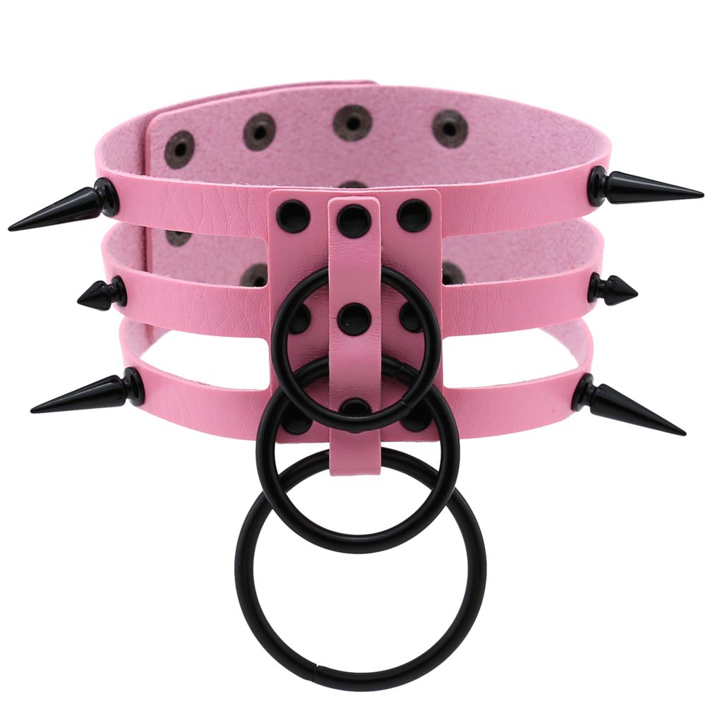 Fashion Women Men Black Rivet  - Goth Punk Spike Choker ulasan dan harga