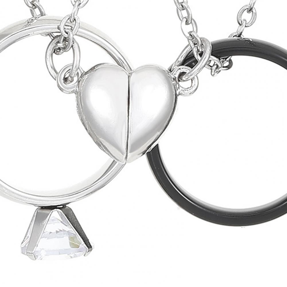 Ring Pendant Necklace Love Mag - Magnetic Couple Matching Necklaces ulasan dan harga