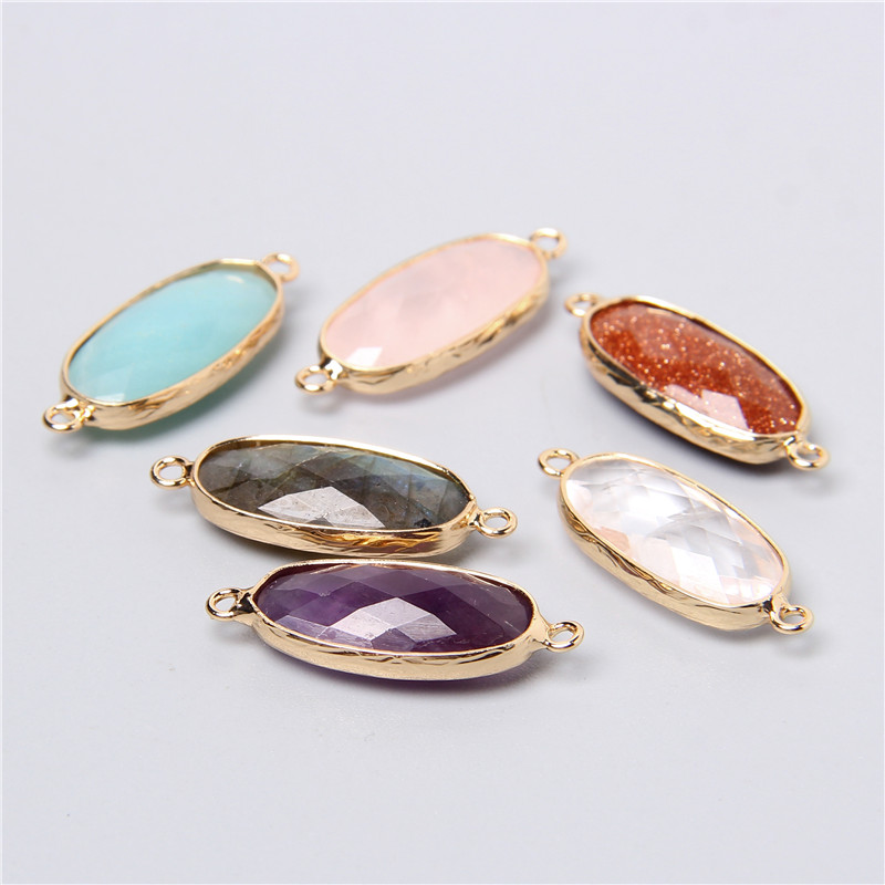 2pcs 10X26mm Natural Double Lo - Crystal Pendant Necklace Natural Stone ulasan dan harga