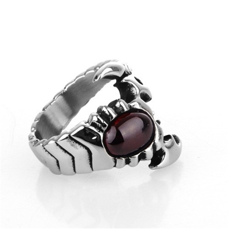Men Man-made Red stone Scorpio - Rings ulasan dan harga