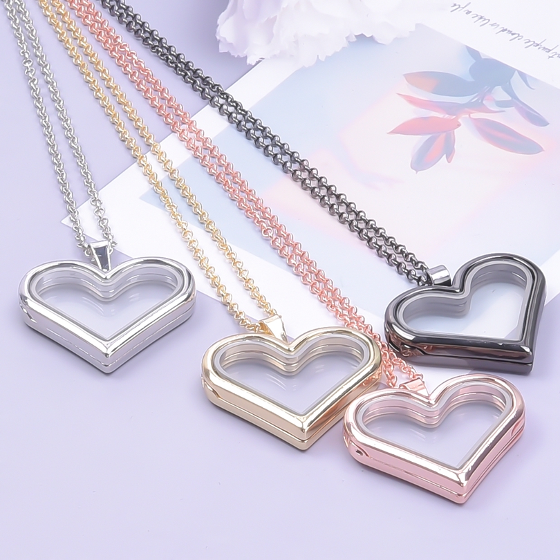 1Pc Y2K Girl Sweet Love Heart  - Heart Locket Necklace Photo ulasan dan harga