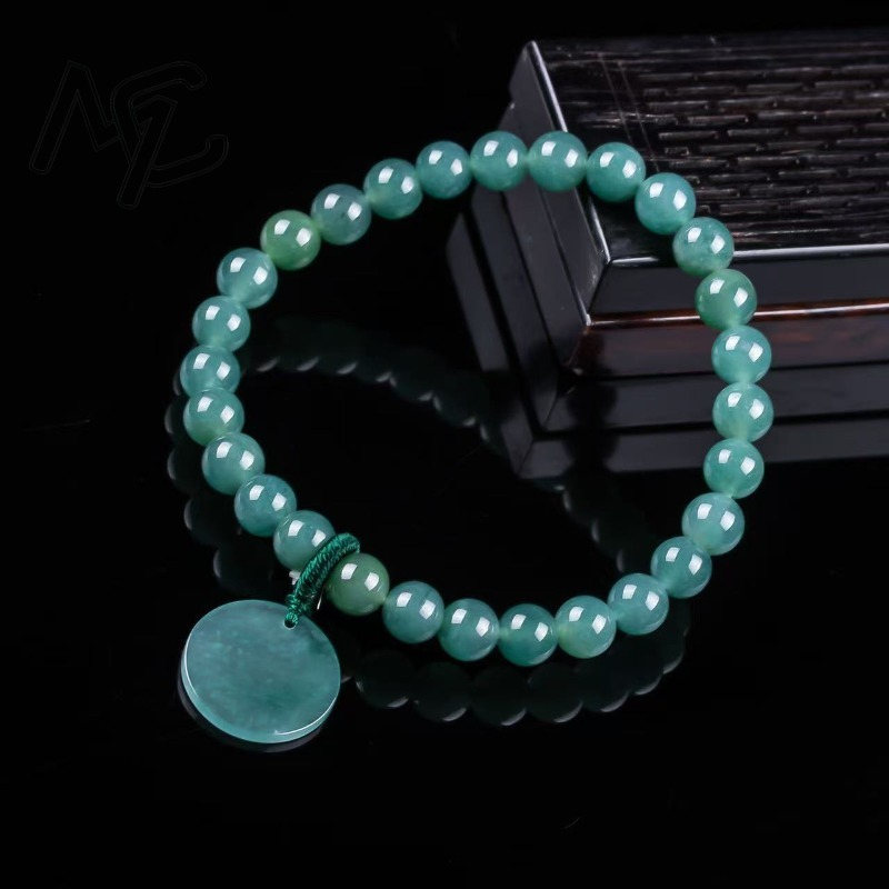 Natural Jadeite Blue Water Not - Bracelets ulasan dan harga
