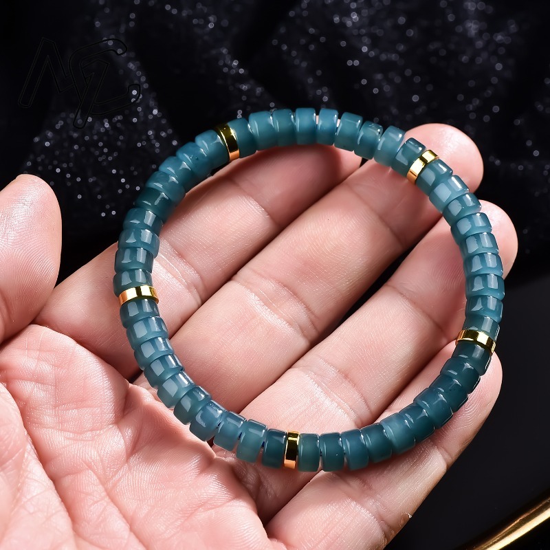 Natural Jadeite Blue Water Aba - Bracelets ulasan dan harga