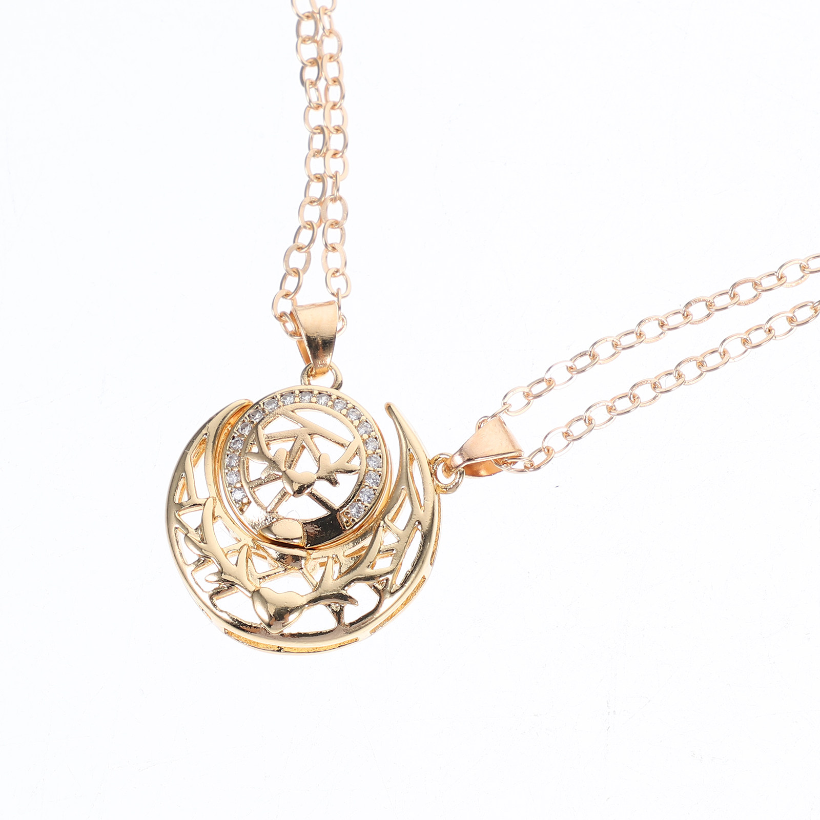 1Pair Sun and Moon Necklace Se - Magnetic Couple Matching Necklaces ulasan dan harga