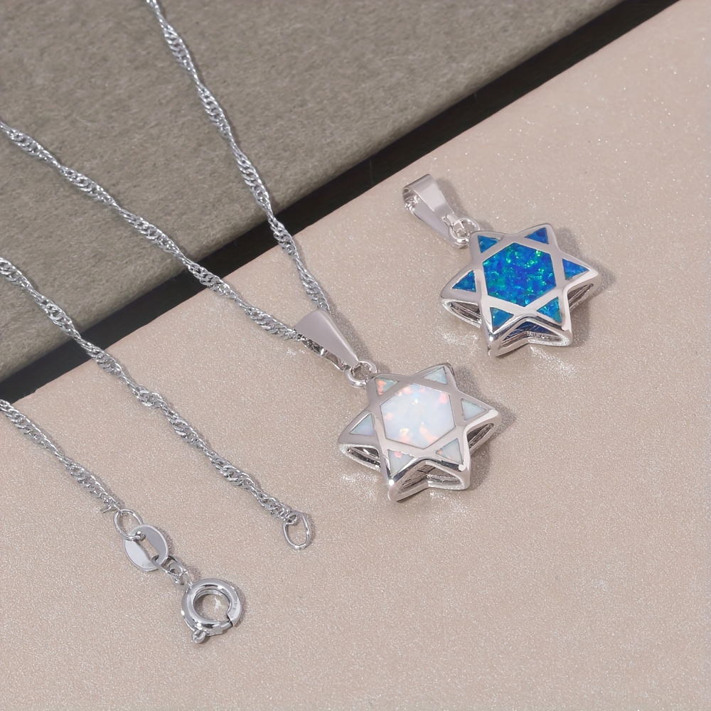 Star of David Opal Pendant Nec - Necklaces ulasan dan harga
