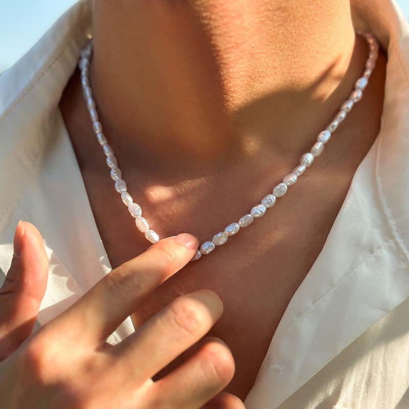 New Fashion Simple Imitation P - Pearl Choker Necklace Vintage ulasan dan harga
