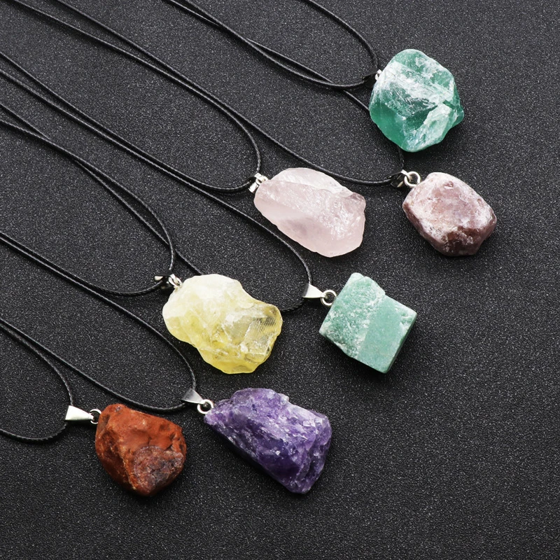 Natural Amethysts Flower Neckl - Crystal Pendant Necklace Natural Stone ulasan dan harga