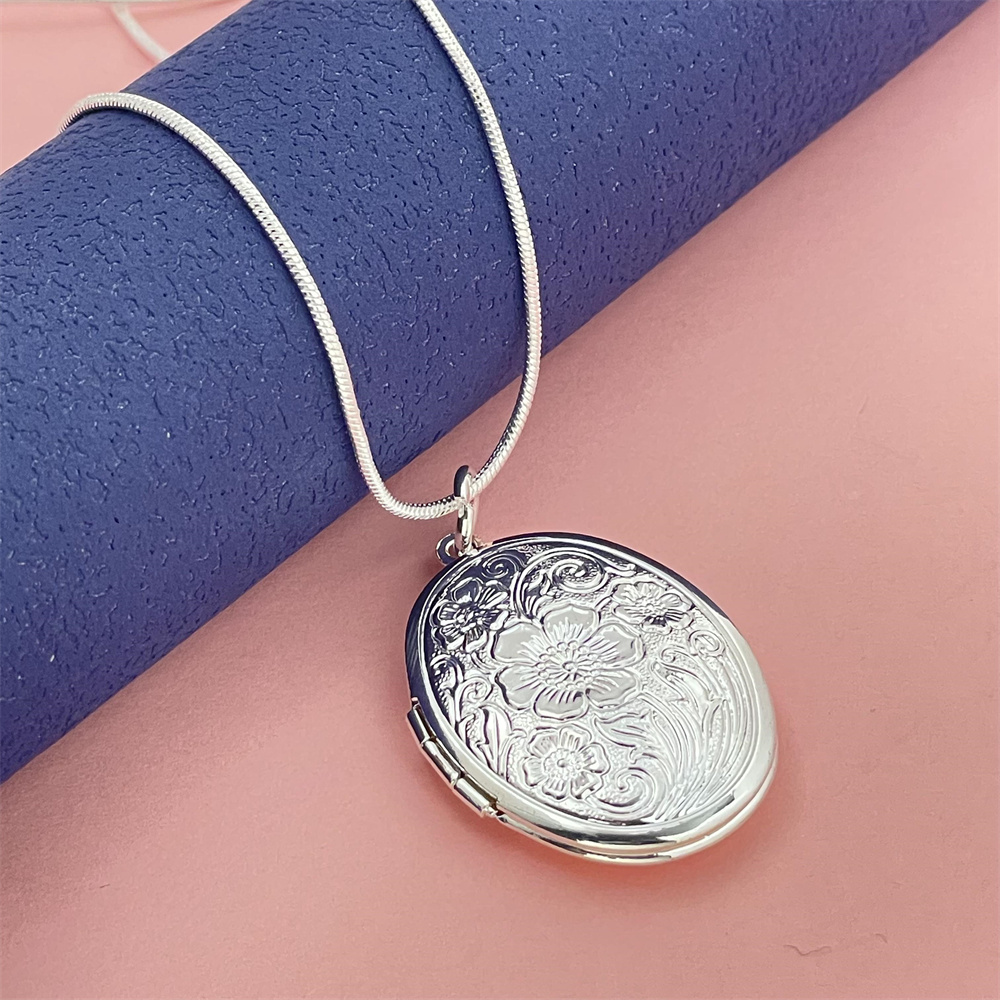 925 Silver Snake Necklace Oval - 925 Sterling Silver Chain Necklace Men ulasan dan harga