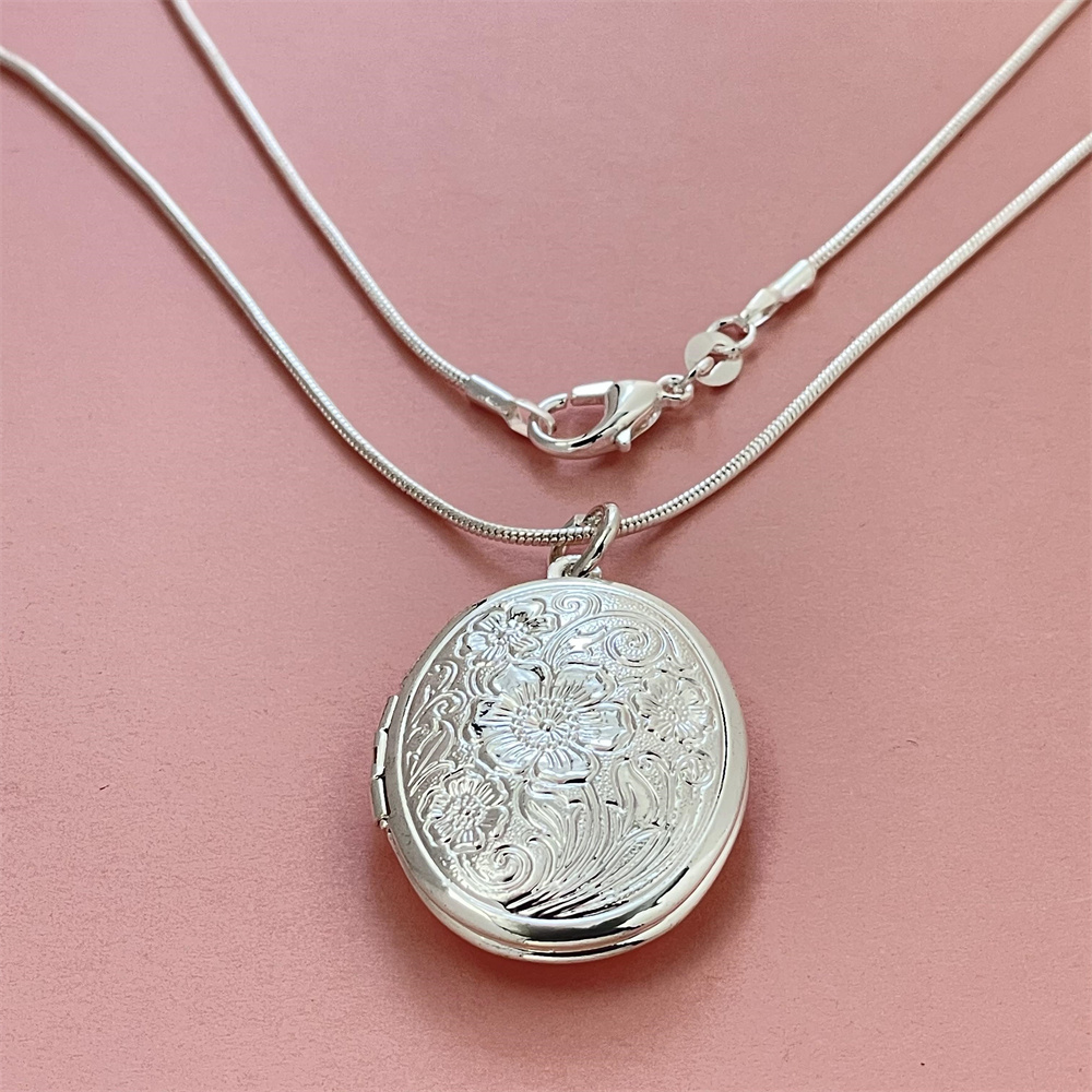925 Silver Snake Necklace Oval - 925 Sterling Silver Chain Necklace Men ulasan dan harga