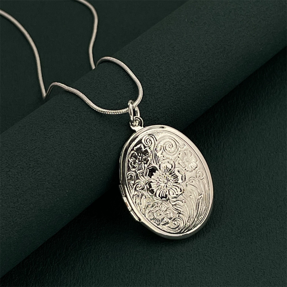 925 Silver Snake Necklace Oval - 925 Sterling Silver Chain Necklace Men ulasan dan harga