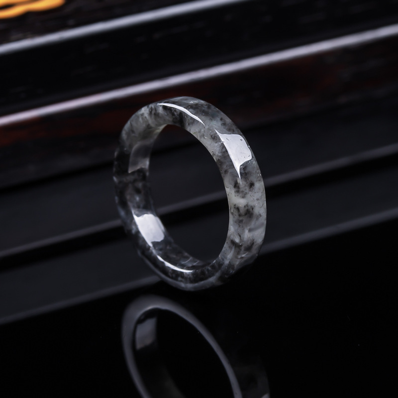 Natural A-grade Burmese , blac - Rings ulasan dan harga