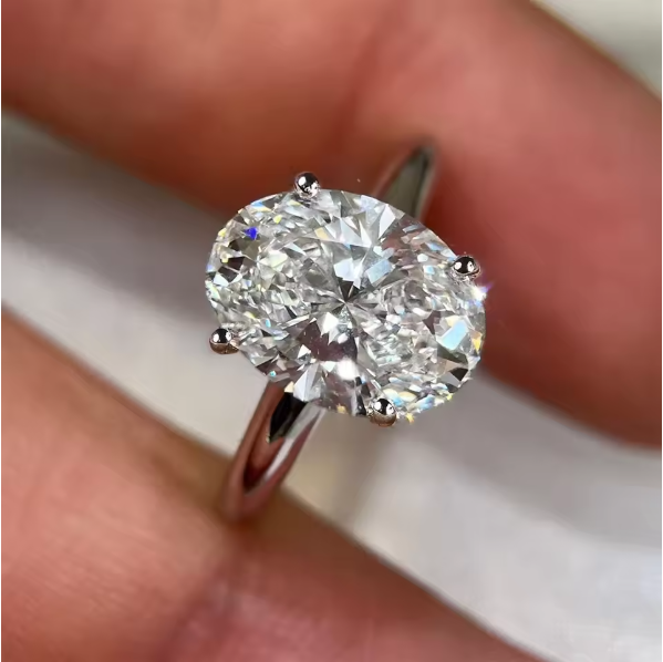 1/2/3 Carat Oval Cut Moissanit - Moissanite Engagement Ring 1 Carat ulasan dan harga