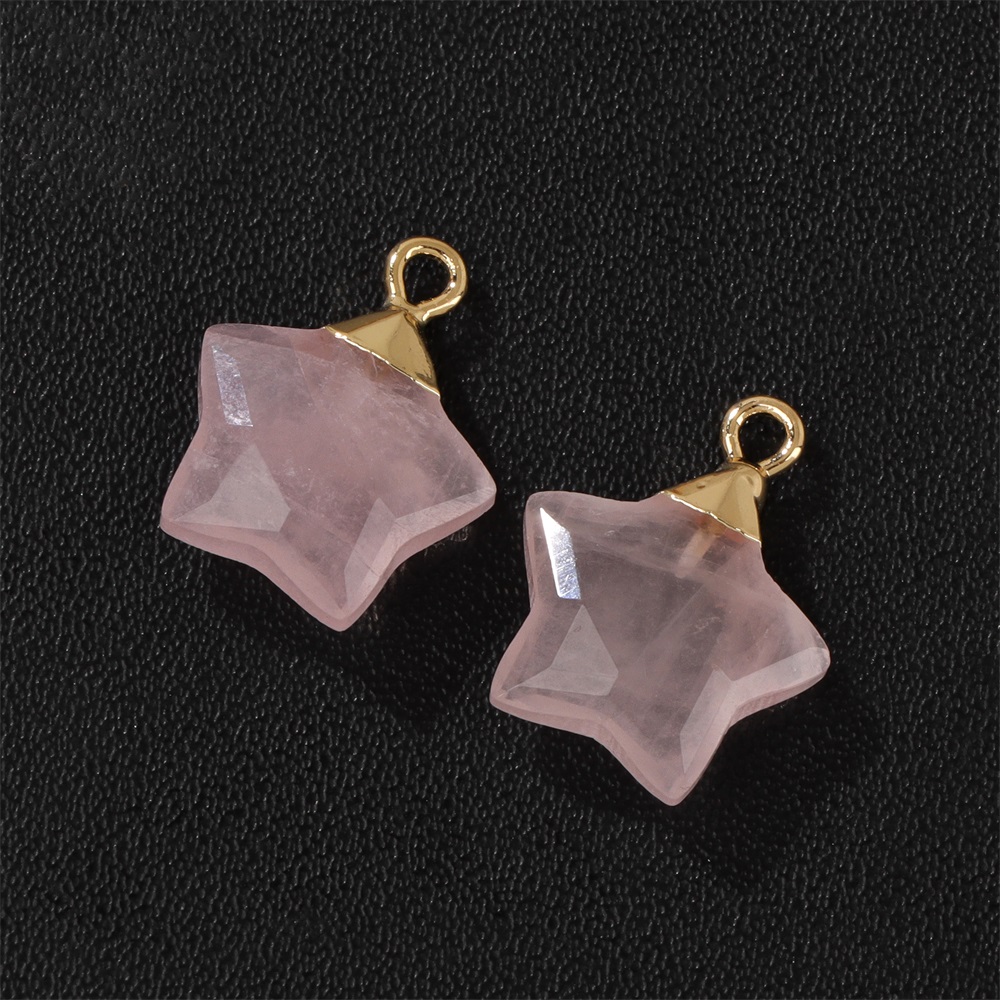2Pcs Star Shape Stone Pendant  - Crystal Pendant Necklace Natural Stone ulasan dan harga